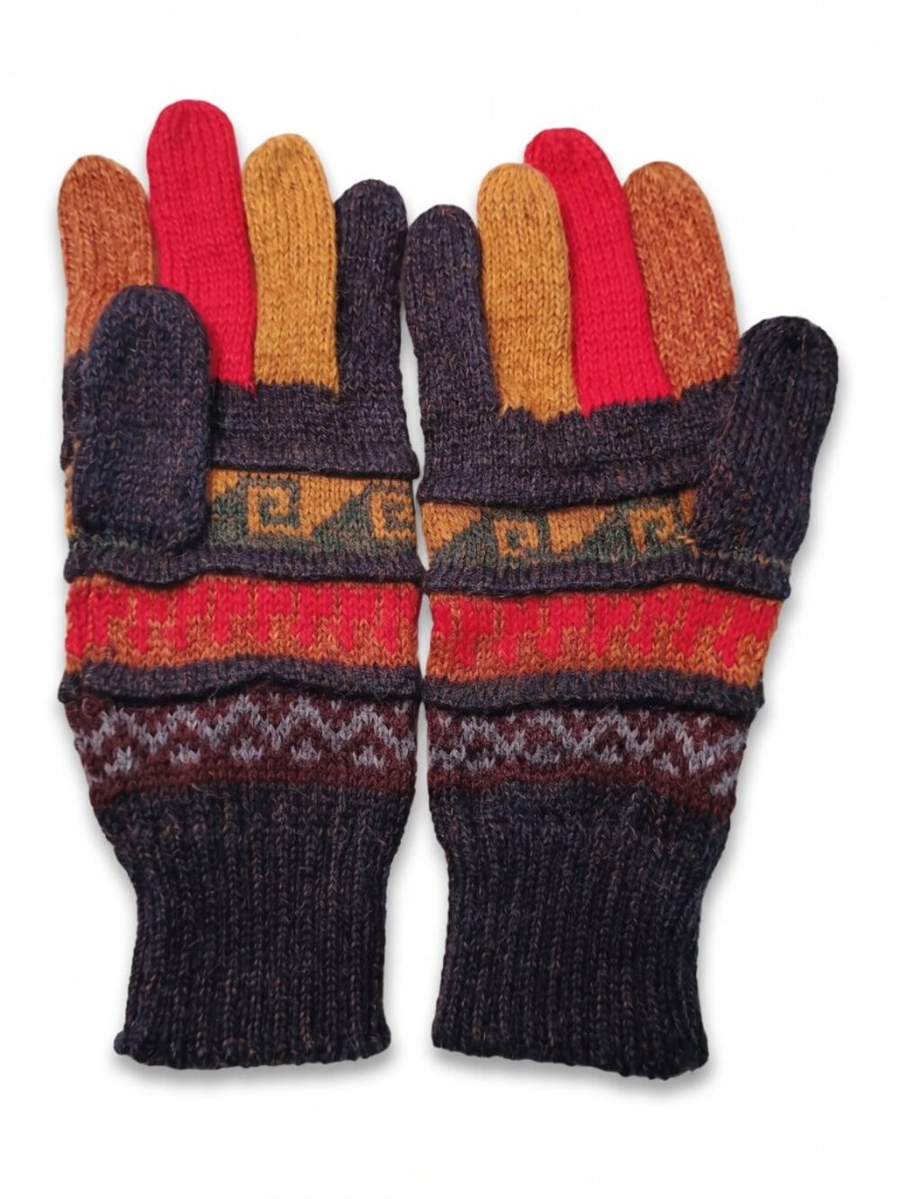 Warm, Handcrafted Alpaca Wool Winter Gloves from Cusco